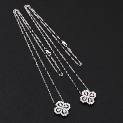 [Am jewelry]LOOP NECKLACE FULL MOTIF DIAMOND 16MM MULTIPLE COLORS