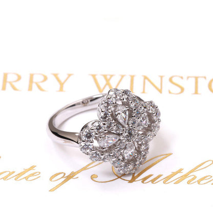 [Am jewelry]LOOP RING FULL MOTIF DIAMOND 16MM SILVE