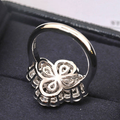 [Am jewelry]LOOP RING FULL MOTIF DIAMOND 16MM SILVE