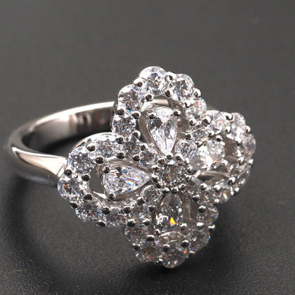 [Am jewelry]LOOP RING FULL MOTIF DIAMOND 16MM SILVE