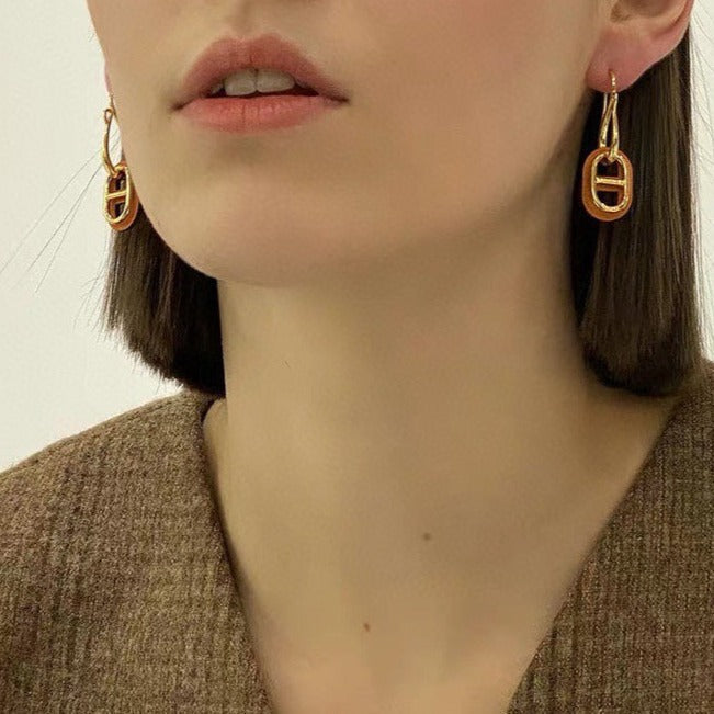 [Am jewelry]HM O'MAILLON GOLD EARRINGS
