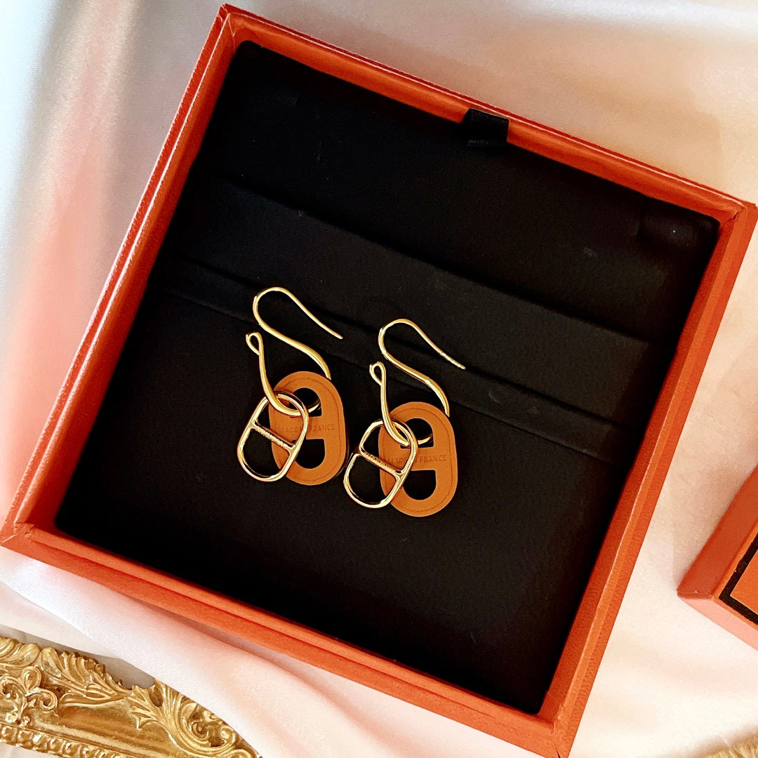 [Am jewelry]HM O'MAILLON GOLD EARRINGS