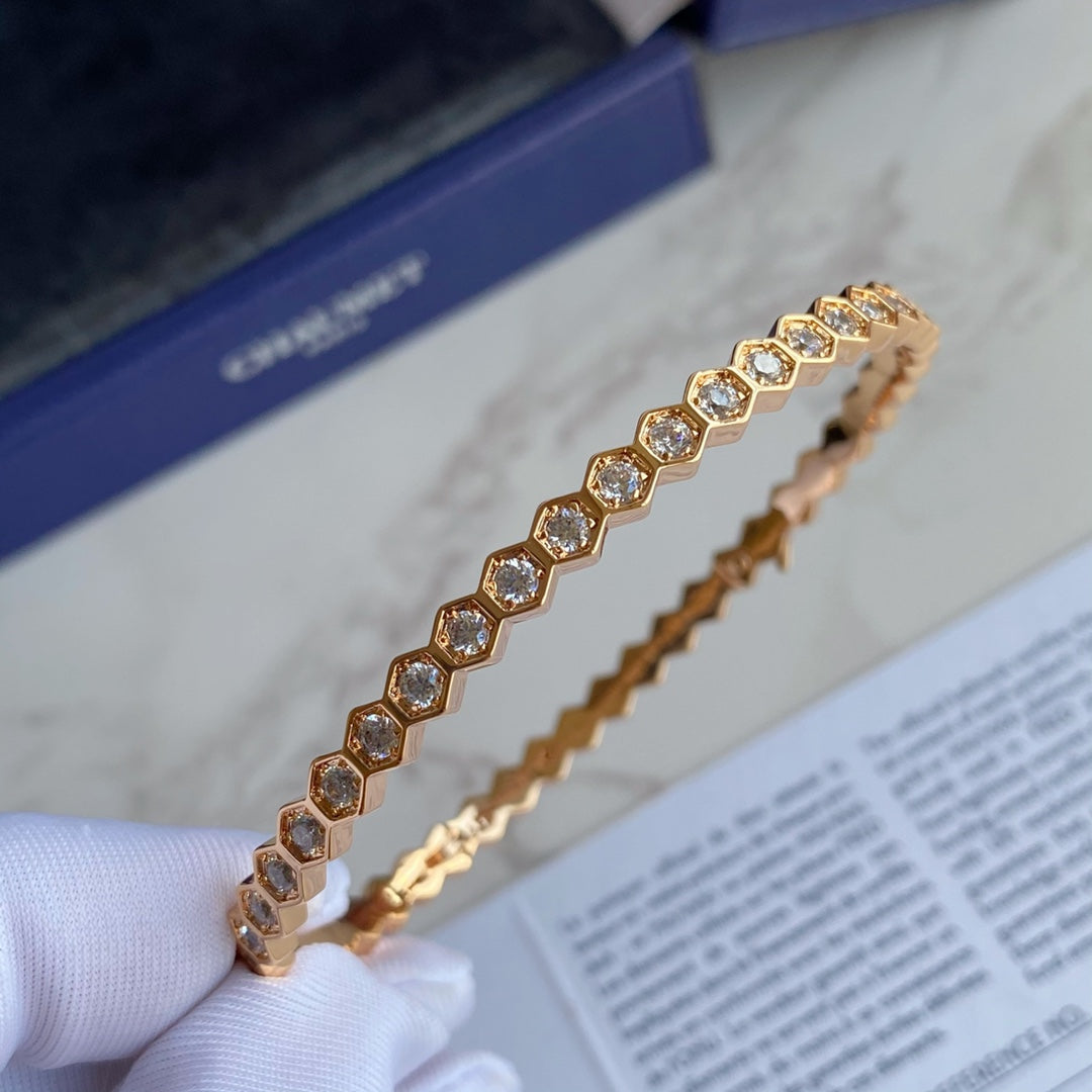 [Am jewelry]BEE LOVE GOLD BRACELET FULL DIAMOND