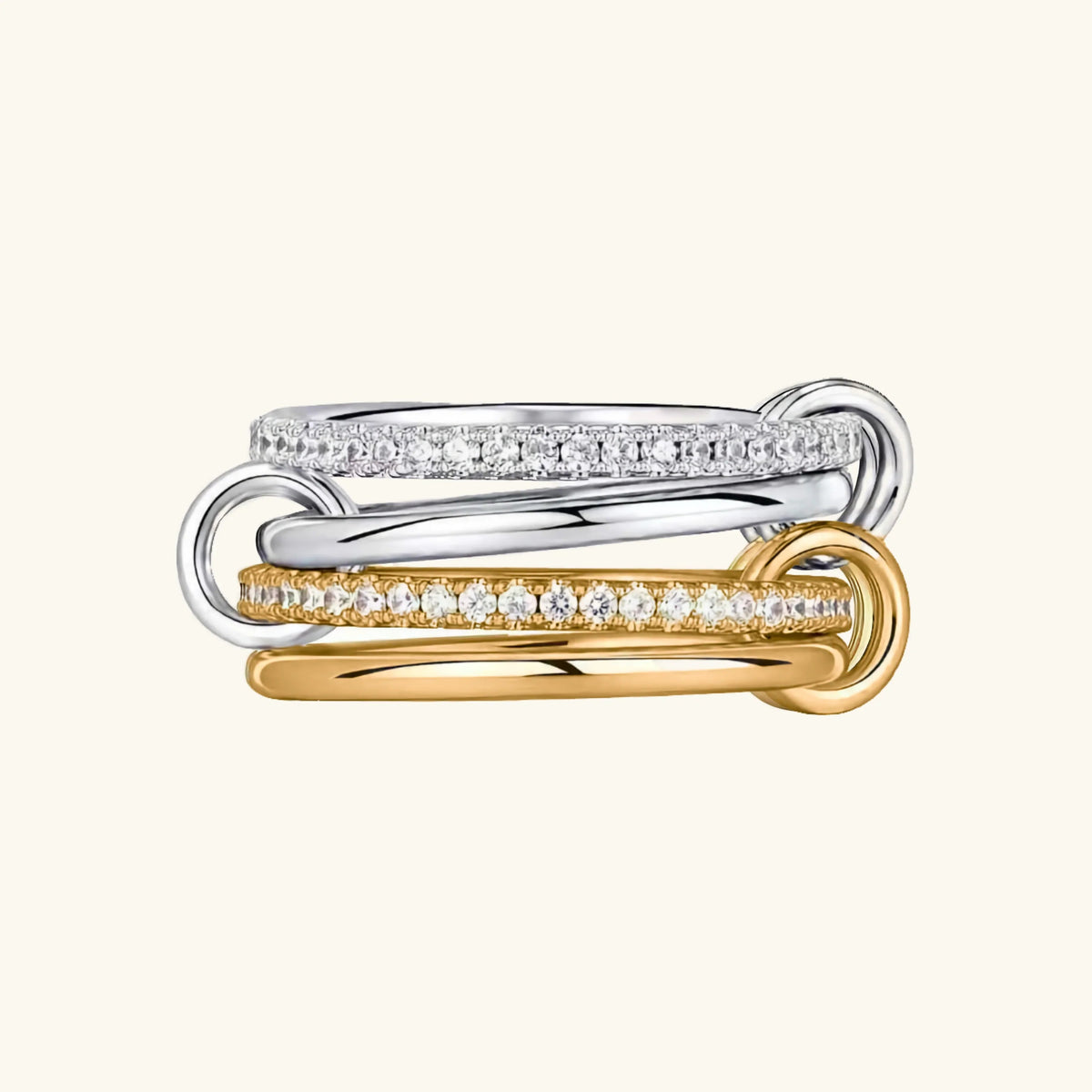 [AM Jewels]Ivy Stacked Diamond Ring