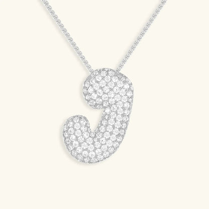 [AM Jewels]Bubble Initial Diamond Necklace