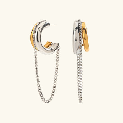[AM Jewels]Galilea Link Chain Hoops
