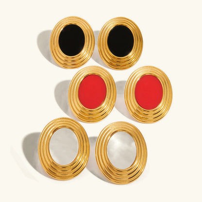 [AM Jewels]Ruthie Gold Enamel Earrings