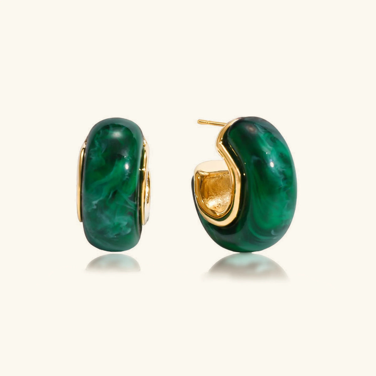 [AM Jewels]Lexi Chunky Enamel Hoops