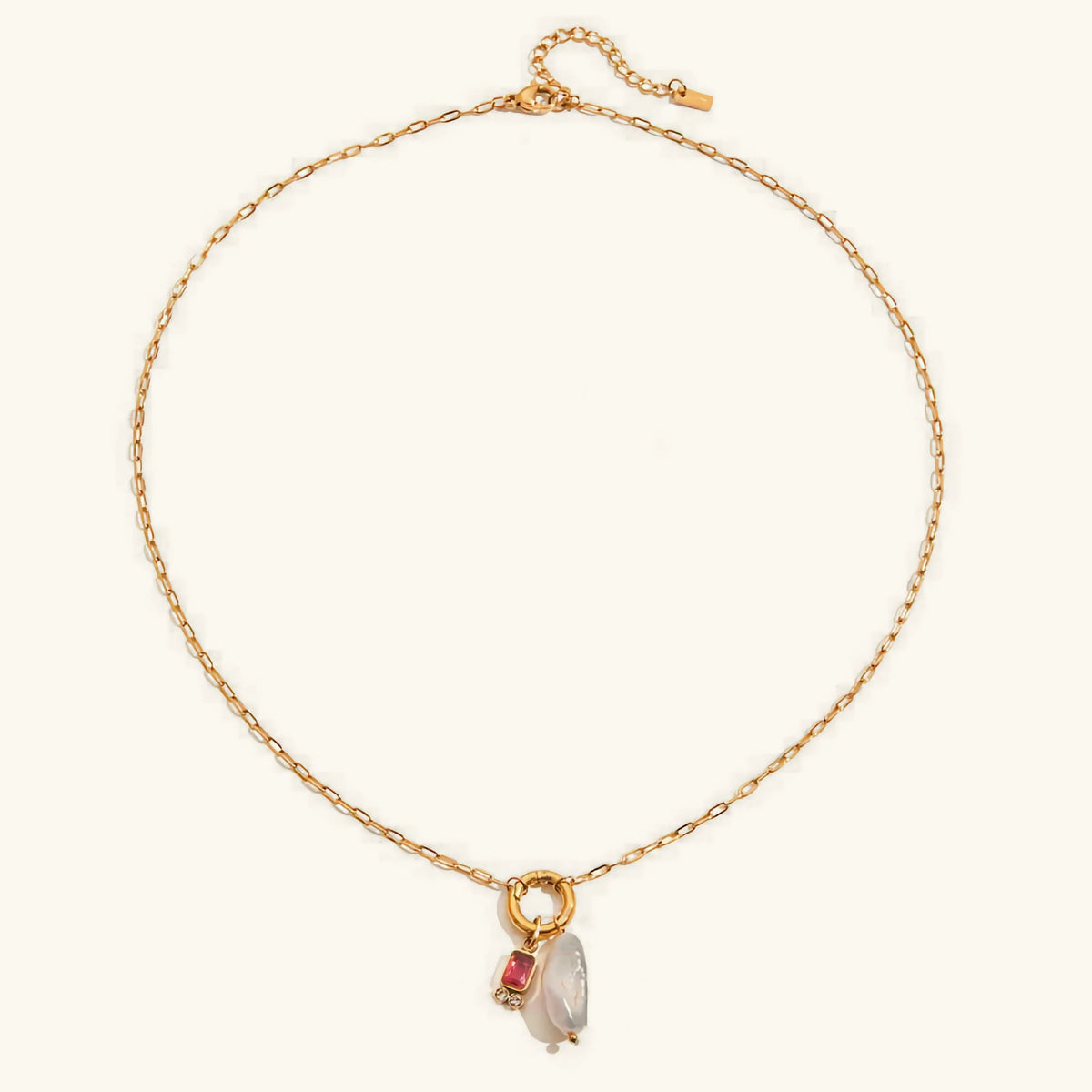 [AM Jewels]Caitlin Birthstone Pearl Necklace