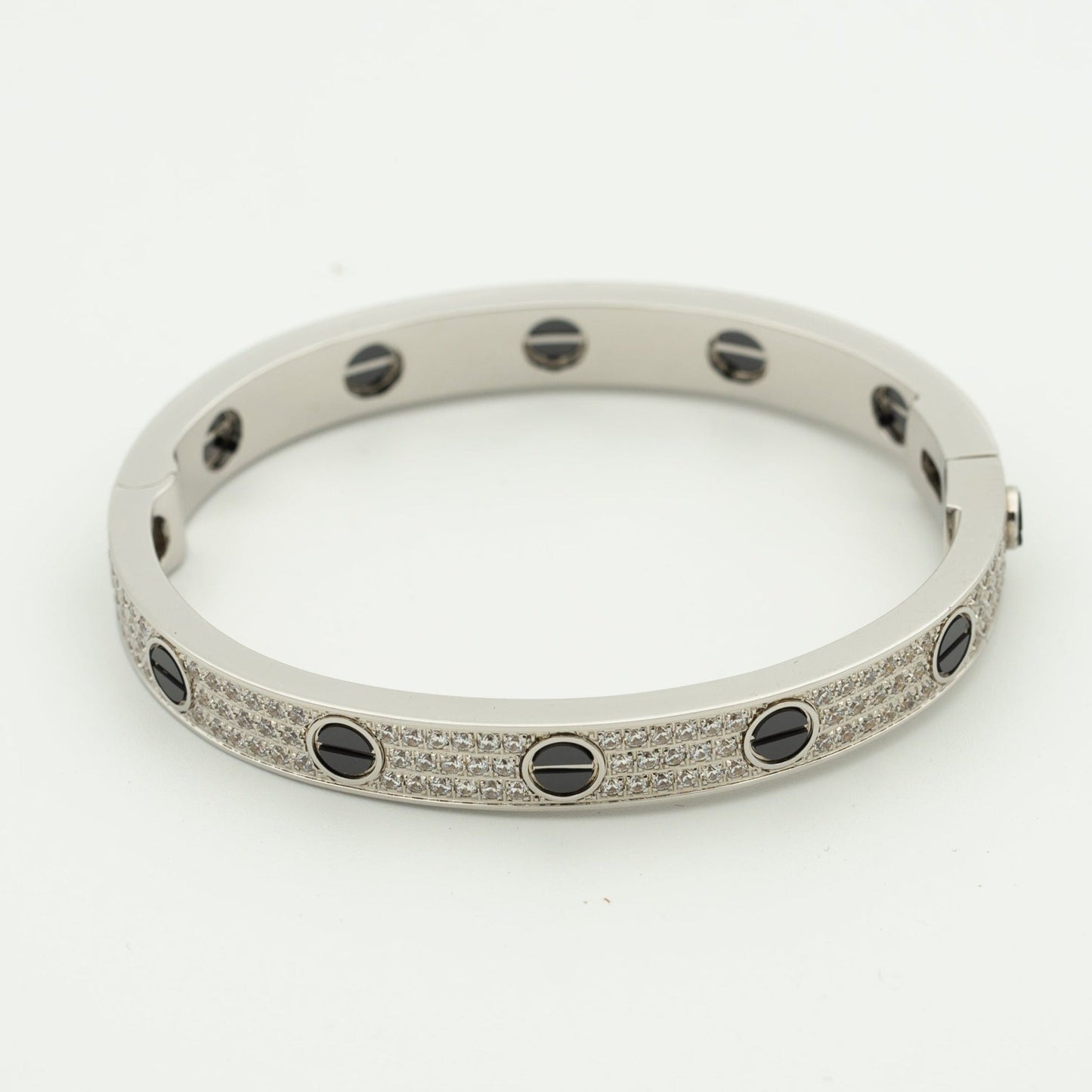 [Am jewelry]LOVE BRACELET 6.1MM DIAMOND-PAVED CERAMIC