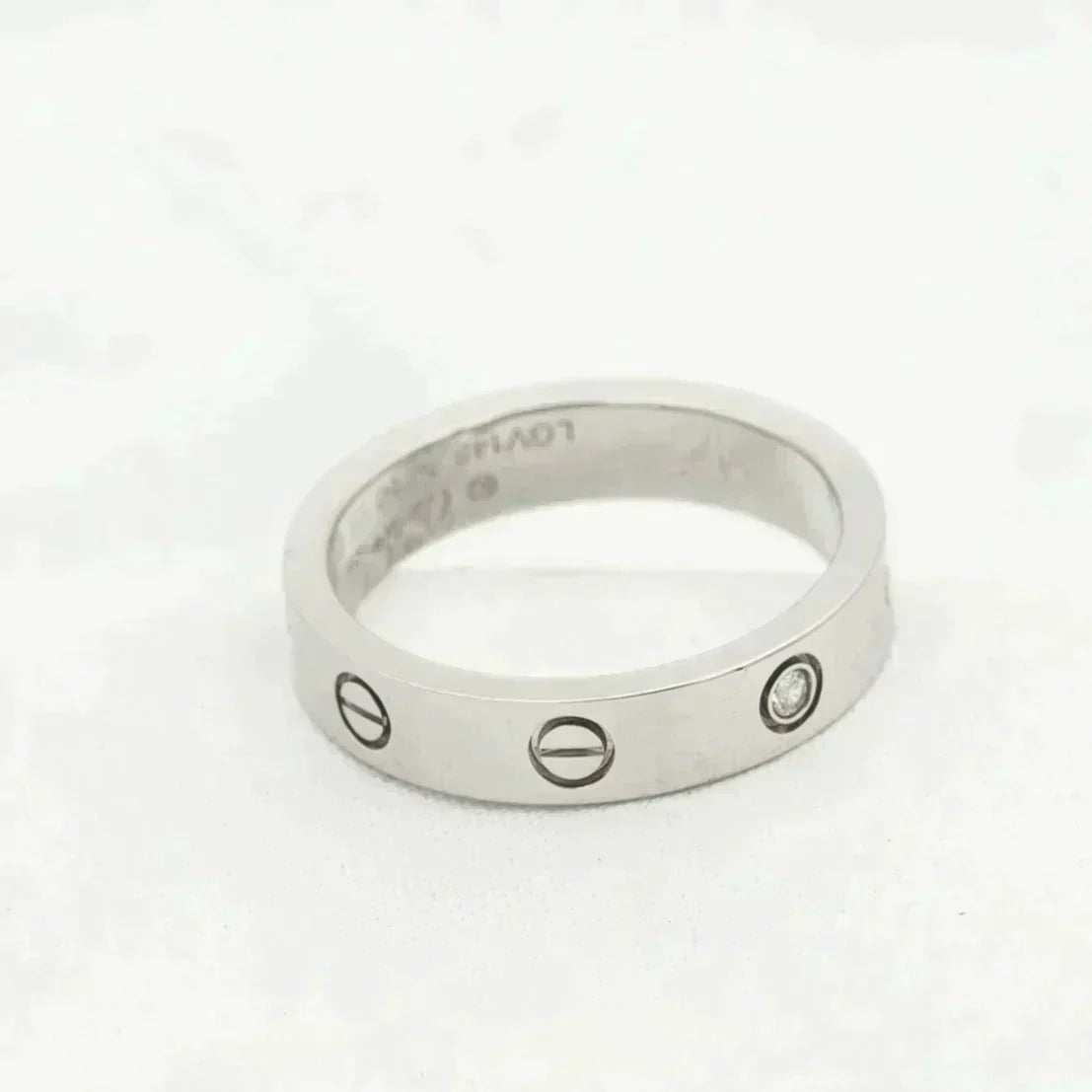 [Am jewelry]LOVE RING 4MM 1 DIAMOND SILVER