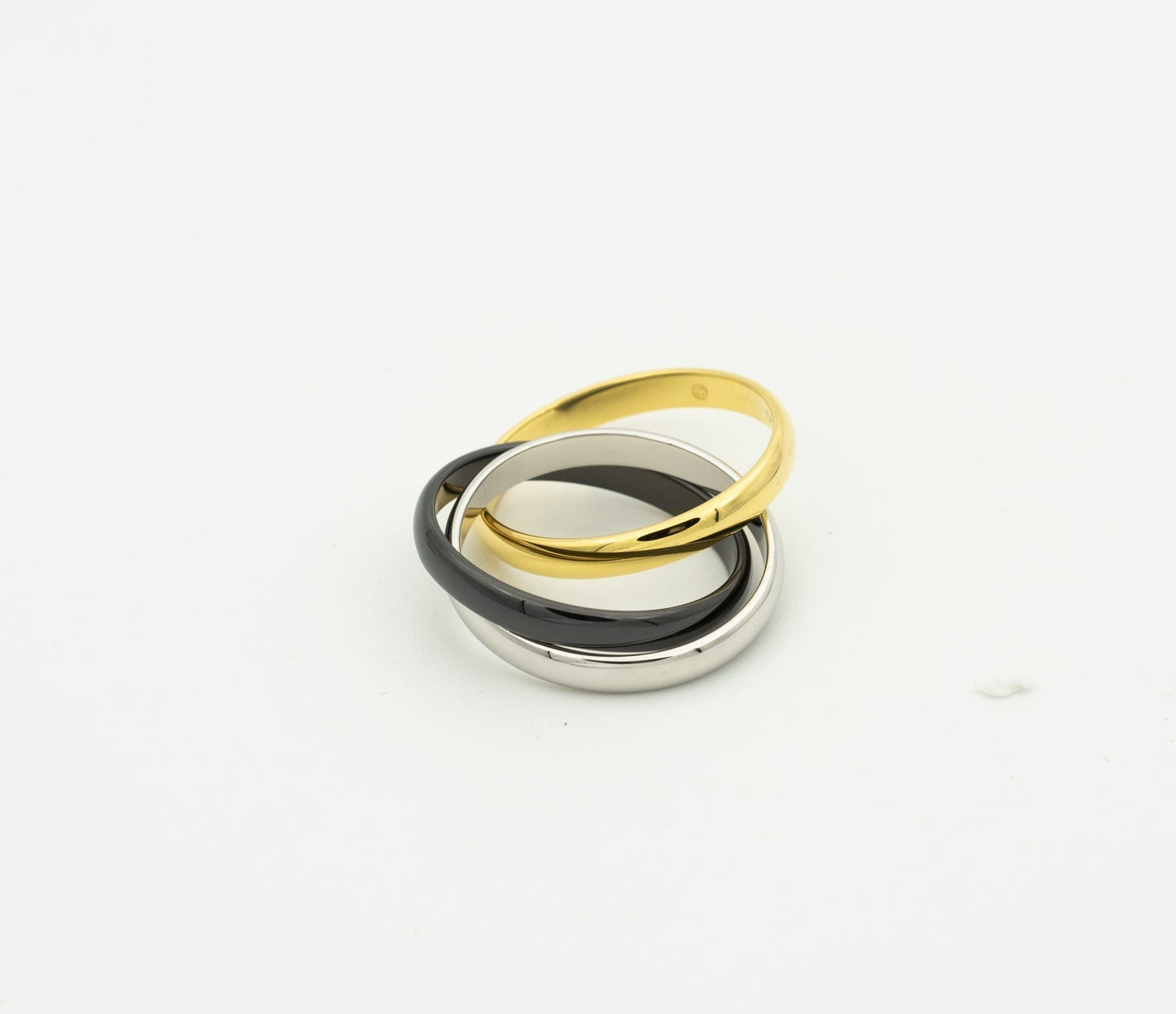 [Am jewelry]TRINITY RING BLACK GOLD SILVER
