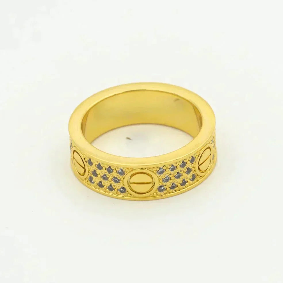 [Am jewelry]LOVE RING 5.5MM DIAMONDS PAVED