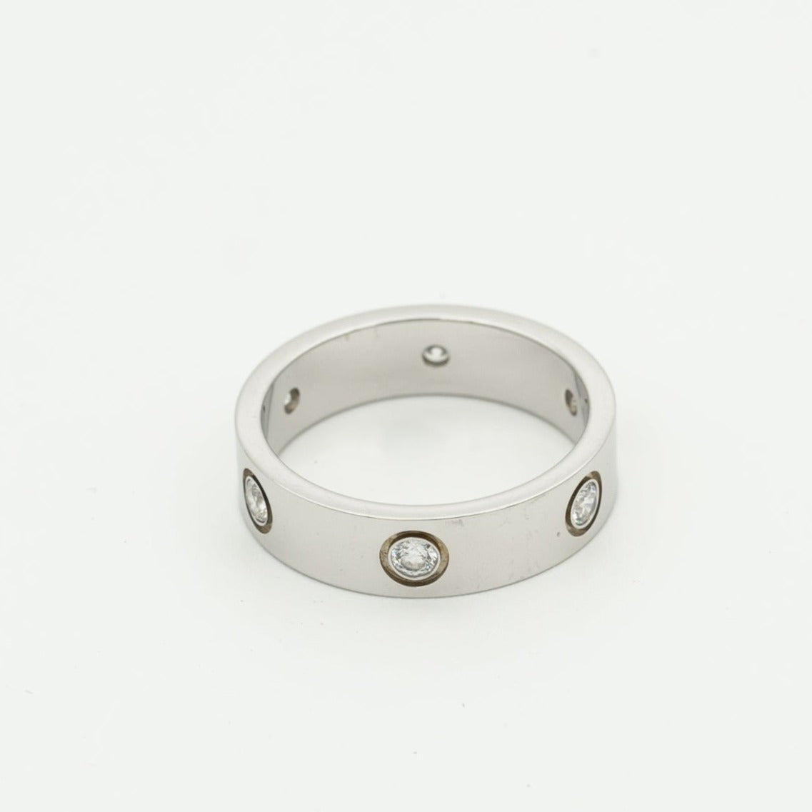 [Am jewelry]LOVE RING 5.5MM 6 DIAMONDS SILVER