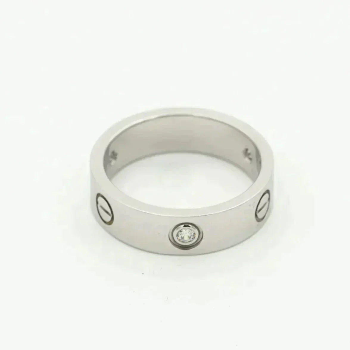 [Am jewelry]LOVE RING 5.5MM 3 DIAMONDS SILVER