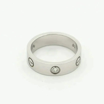 [Am jewelry]LOVE RING 5.5MM 3 DIAMONDS SILVER
