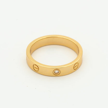 [Am jewelry]LOVE RING 4MM 1 DIAMOND PINK GOLD