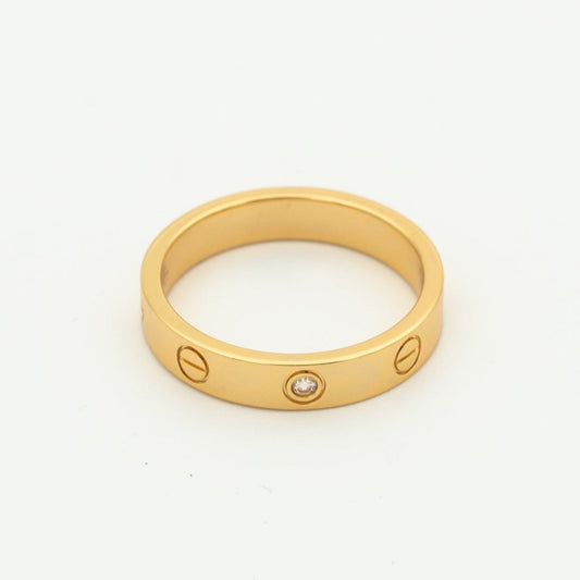 [Am jewelry]LOVE RING 4MM 1 DIAMOND PINK GOLD