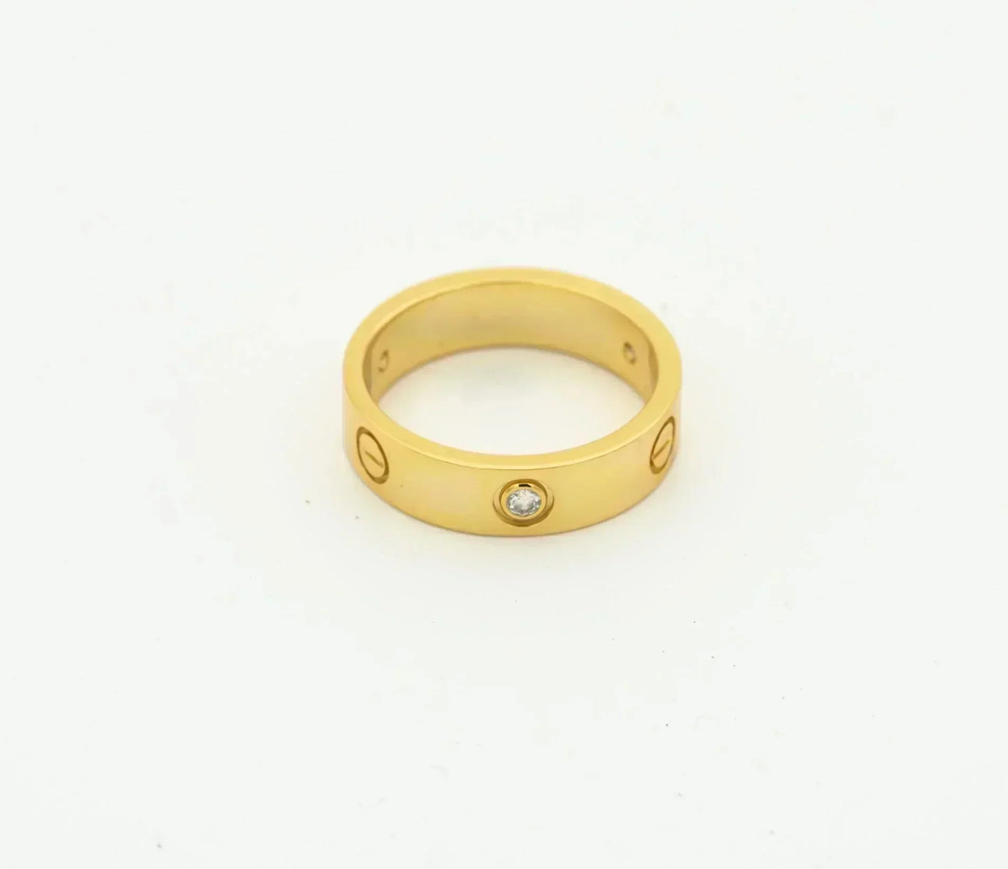 [Am jewelry]LOVE RING 4MM 1 DIAMOND GOLD
