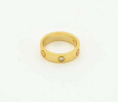 [Am jewelry]LOVE RING 4MM 1 DIAMOND GOLD