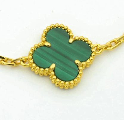 [Am jewelry] CLOVER 5 MOTIF MALACHITE BRACELET COLLECTION