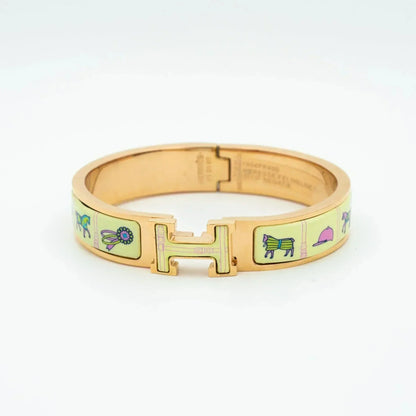 [Am jewelry]H PINK GOLD BRACELET CREAM CERAMIC
