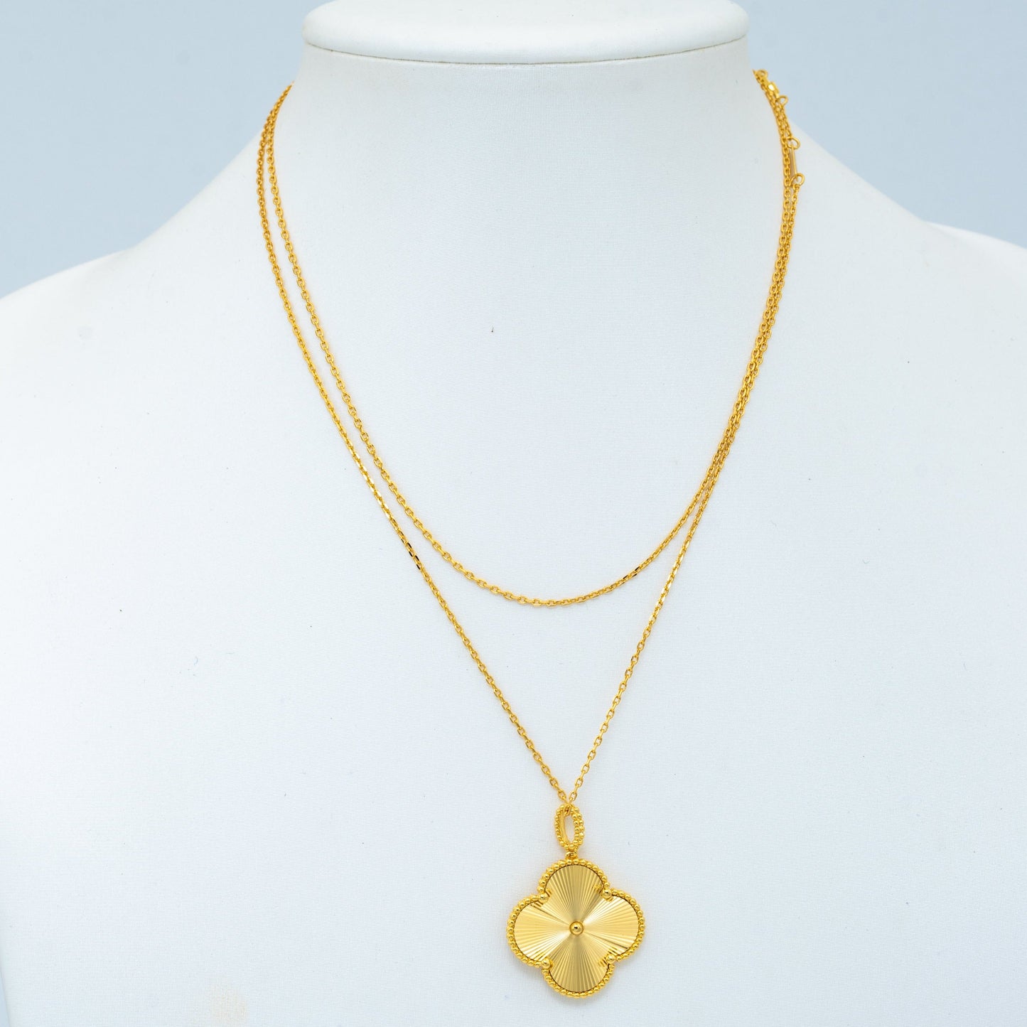 [Am jewelry]CLOVER 25MM PEDANT NECKLACE GOLD