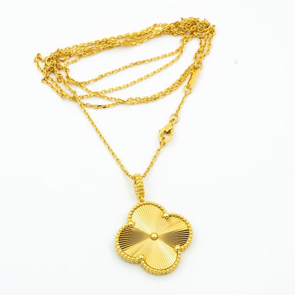 [Am jewelry]CLOVER 25MM PEDANT NECKLACE GOLD