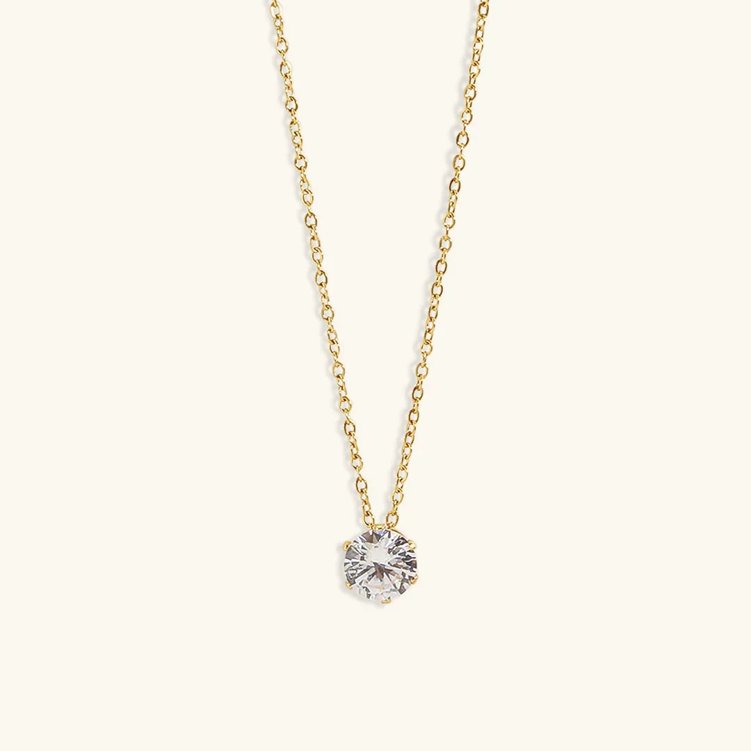 [AM Jewels]Kyla Solitaire Gold Necklace