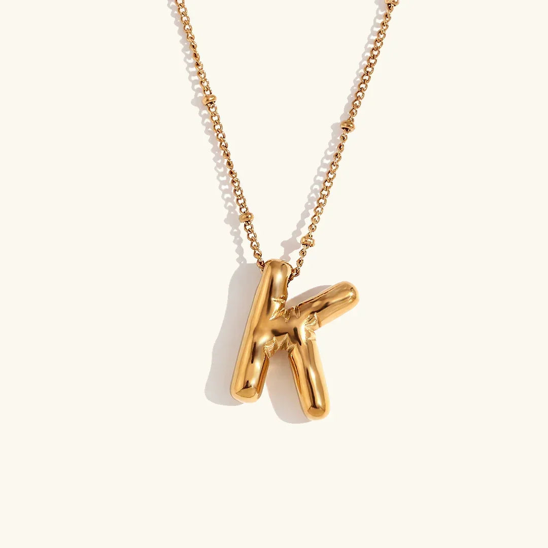 [AM Jewels]Balloon Gold Initial Necklace