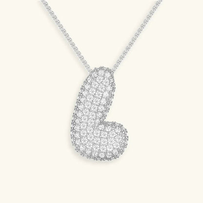 [AM Jewels]Bubble Initial Diamond Necklace