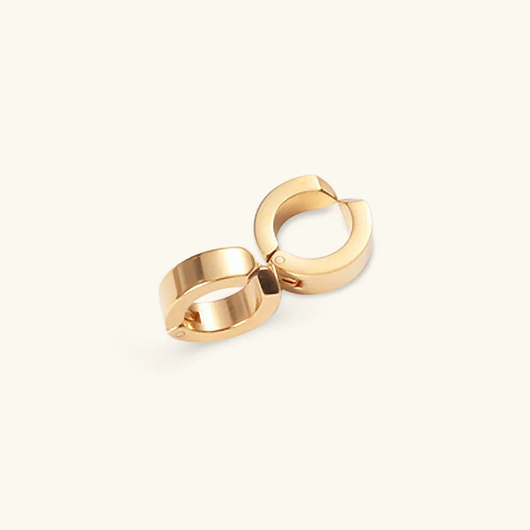[AM Jewels]Lucille Flat Chunky Huggies