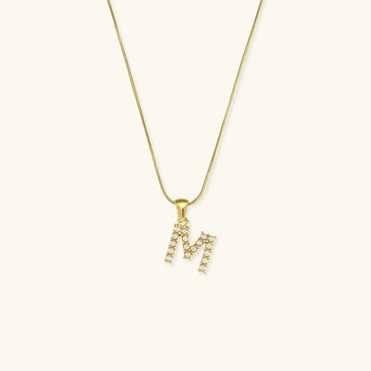 [AM Jewels]Augustine Initial Letter Pearl Necklace