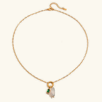 [AM Jewels]Caitlin Birthstone Pearl Necklace