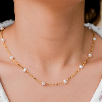 [AM Jewels]Nora Gold Pearl Necklace