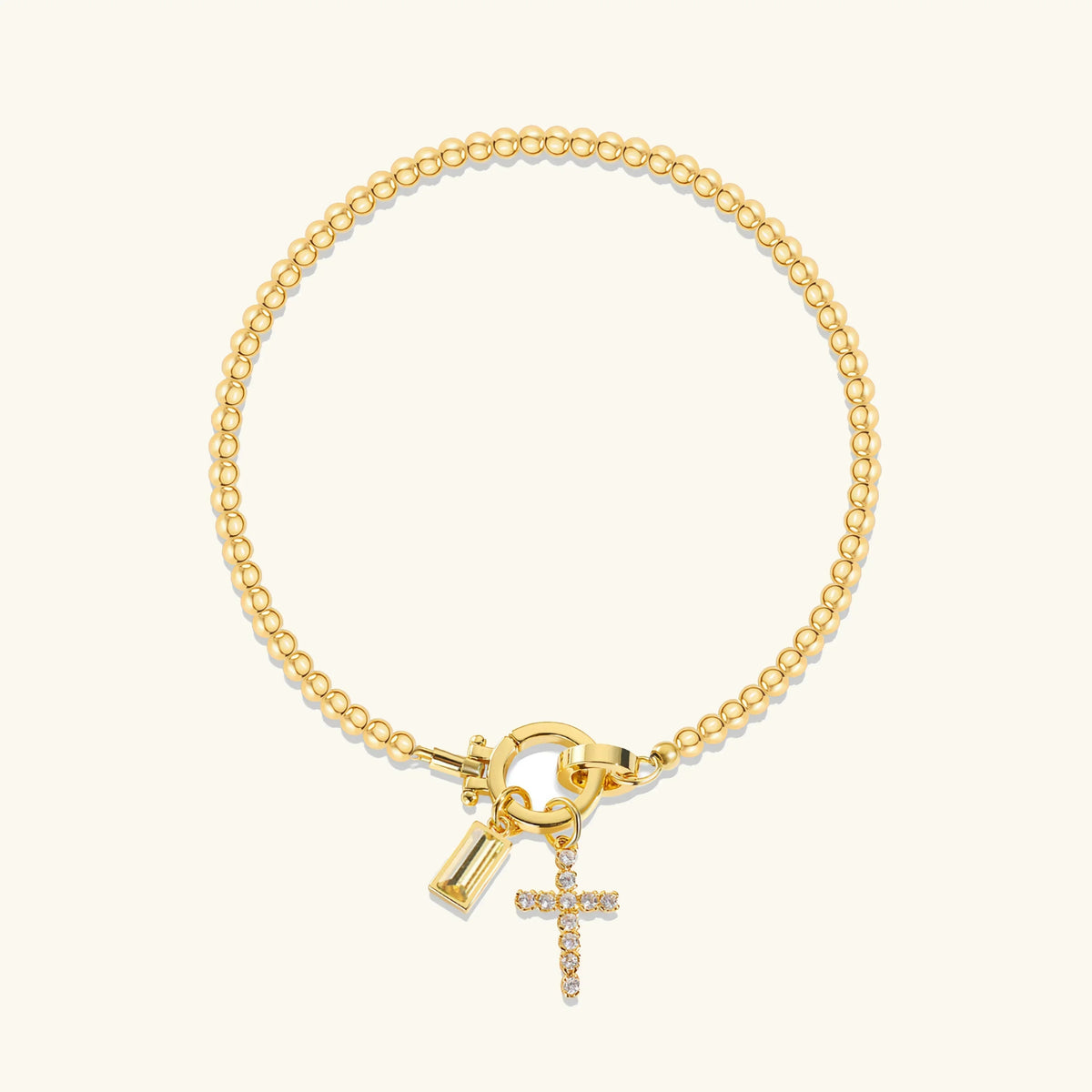 [AM Jewels]Amalia Birthstone Cross Bracelet