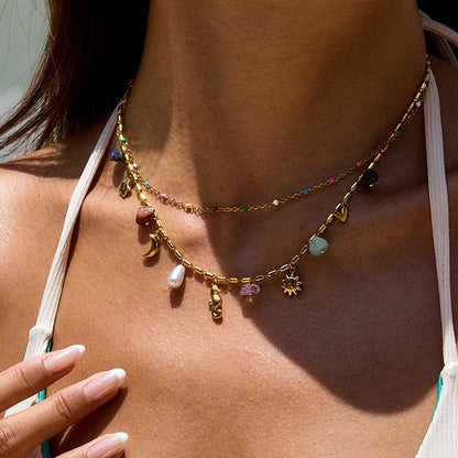 [AM Jewels]Cambria Coastal Charm Layered Necklace