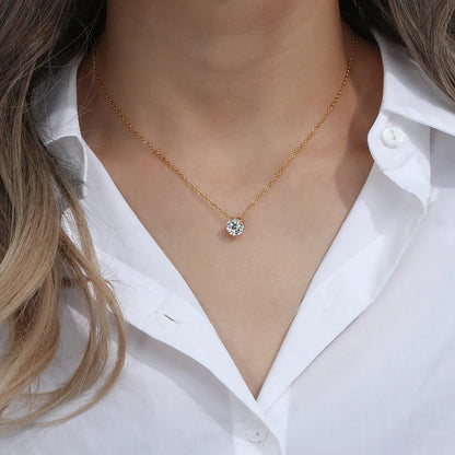 [AM Jewels]Kyla Solitaire Gold Necklace