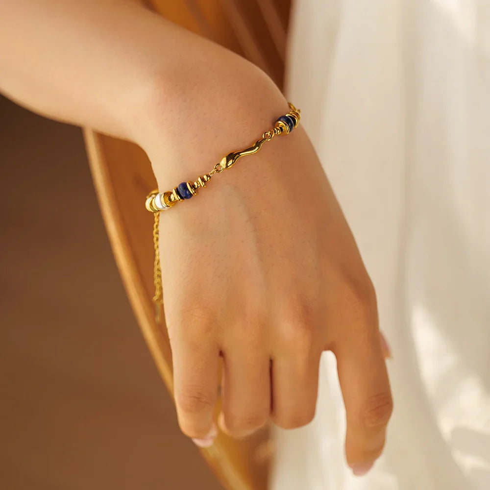 [AM Jewels]Quintessa Layered Chain Pearl Bracelet