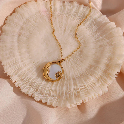 [AM Jewels]Evangeline Lunar Gold Necklace