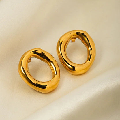 [AM Jewels]Raquel Open Oval Earrings