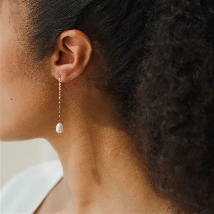 [AM Jewels]Tessa Pearl Tassel Earrings