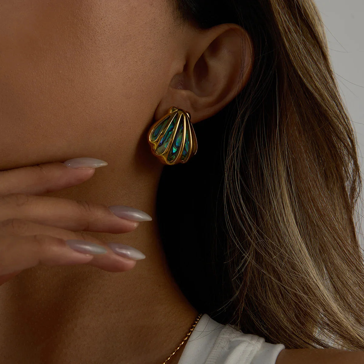 [AM Jewels]Nixie Gold Seashell Earrings