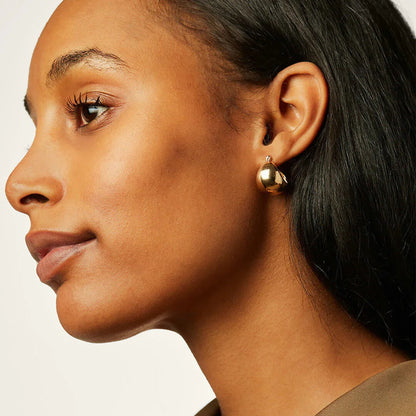 [AM Jewels]Sunna Gold Huggie Earrings