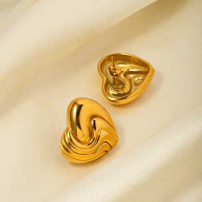 [AM Jewels]Milena Heart Gold Earrings