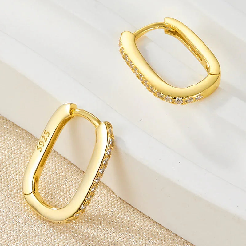 [AM Jewels]Melissa Oval Hoop Earrings