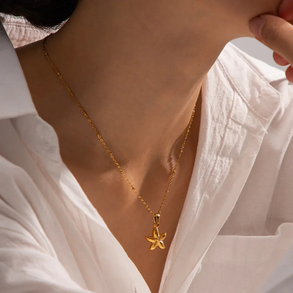 [AM Jewels]Emmie Gold Starfish Pendant