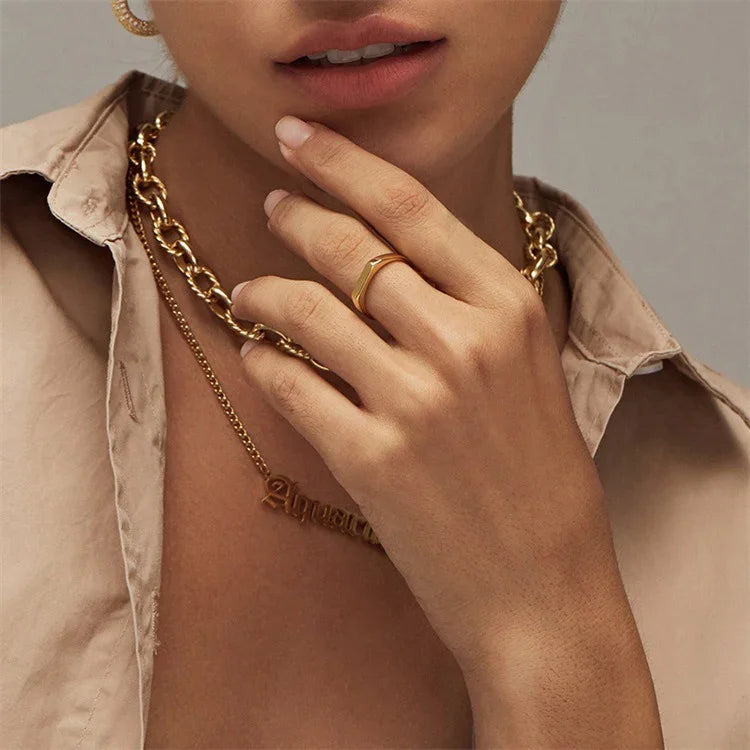 [AM Jewels]Sasha Geometric Gold Ring