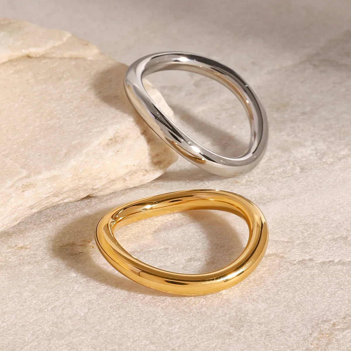 [AM Jewels]Miley Gold & Silver Layered Rings