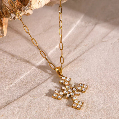 [AM Jewels]Divina Crystal Cross Necklace
